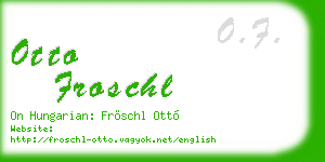 otto froschl business card